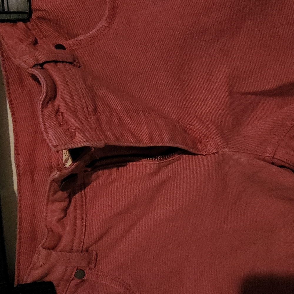 Distressed red shorts faded glory size 14
